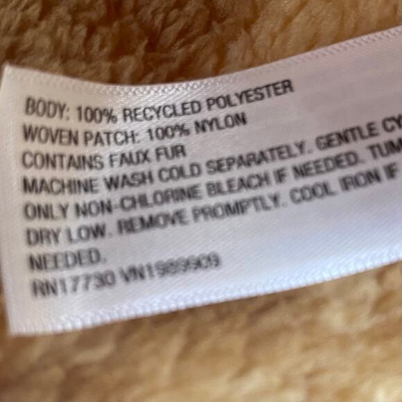 JOYLAB NWT Faux Fur Lightweight Jacket Brown Tan Size Small Pockets Zip Front - Picture 5 of 5